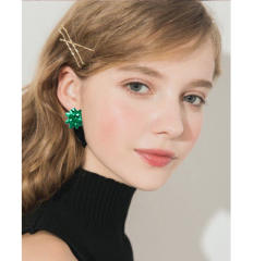Creative christmas flower studs earrings