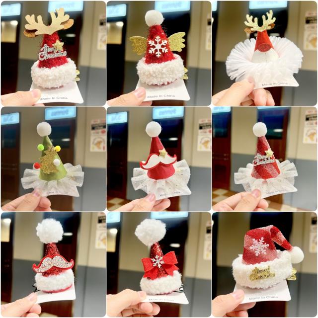 2024 sweet christmas decoration hair clips for adult kids