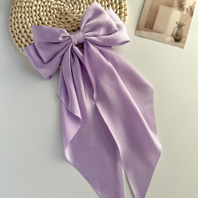 36cm plain color big bow french barrette hair clips french barrette hair clips