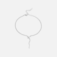 18KG vintage snake shape stainless steel anklet bracelet set