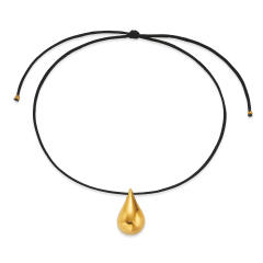 18KG chunky waterdrop pendant stainless steel pendant necklace