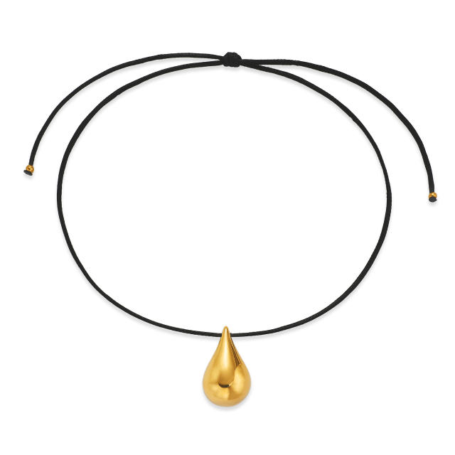18KG chunky waterdrop pendant stainless steel pendant necklace