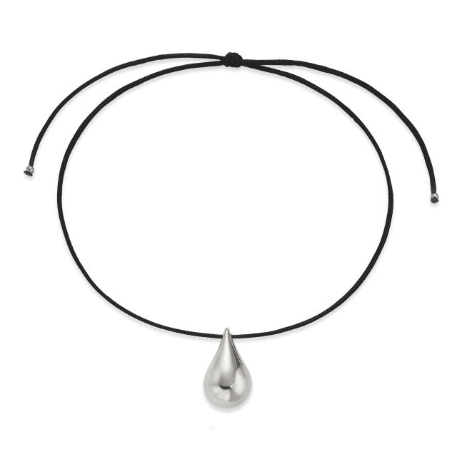 18KG chunky waterdrop pendant stainless steel pendant necklace