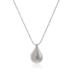 18KG chunky waterdrop pendant stainless steel pendant necklace