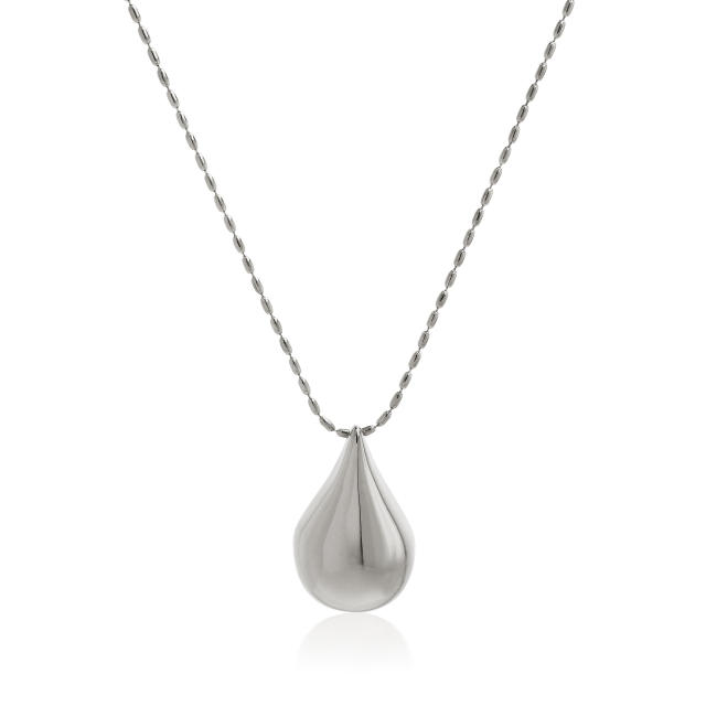 18KG chunky waterdrop pendant stainless steel pendant necklace