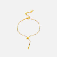 18KG vintage snake shape stainless steel anklet bracelet set