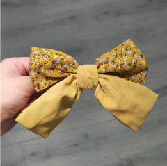 Korean fashion plaid bow hair clips french barrette hair clips