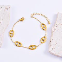 Dainty hot sale coffee bean stainless steel necklace set
