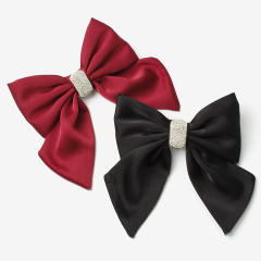 Elegant stain bow french barrette hair clips