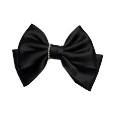 Elegant plain color satin bow french barrette hair clips