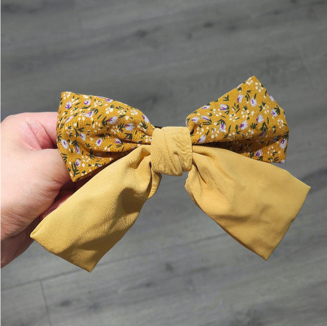 Korean fashion plaid bow hair clips french barrette hair clips