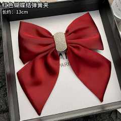 Elegant stain bow french barrette hair clips
