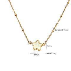 Sweet hollow bow heart stainless steel dainty necklace