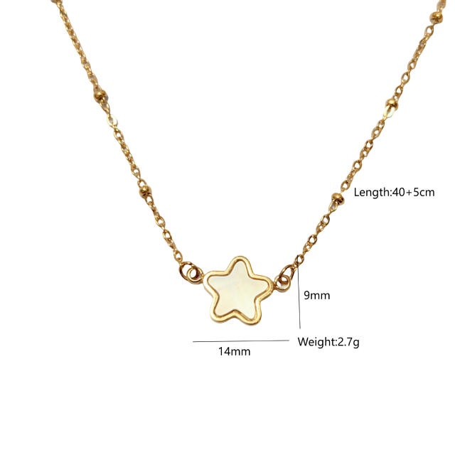 Sweet hollow bow heart stainless steel dainty necklace
