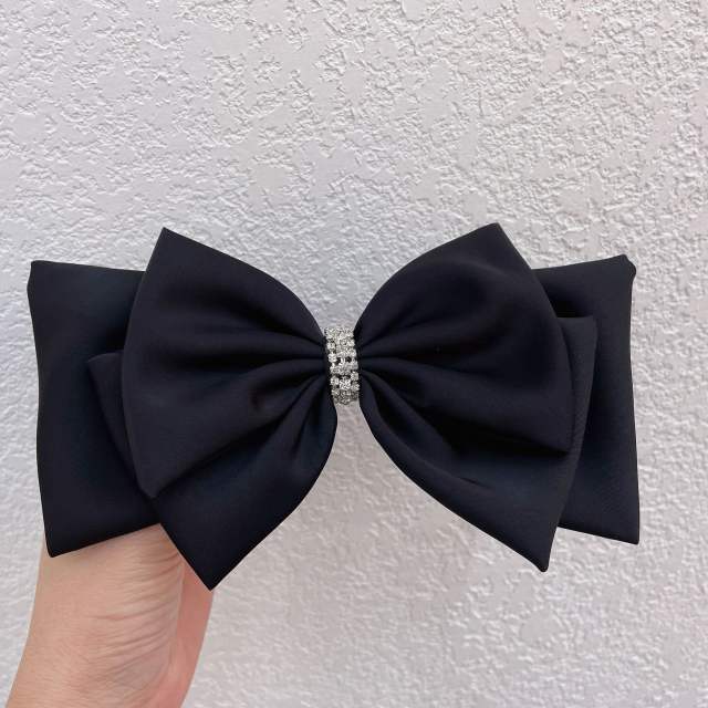 Korean fashion three layer satin bow french barrette hair clips