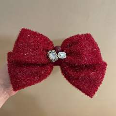 Elegant winter sweet bow french barrette hair clips