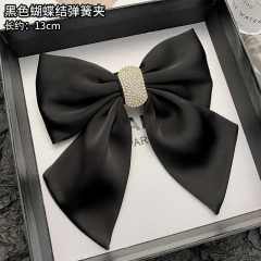 Elegant stain bow french barrette hair clips
