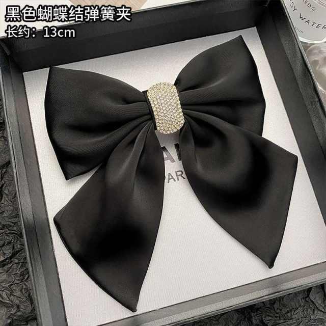 Elegant stain bow french barrette hair clips