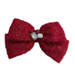 Elegant winter sweet bow french barrette hair clips