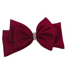 Korean fashion three layer satin bow french barrette hair clips