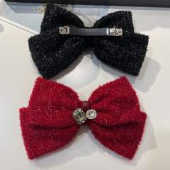 Elegant winter sweet bow french barrette hair clips