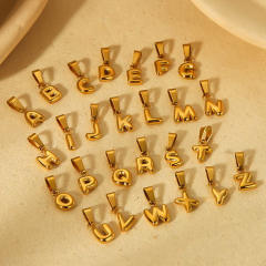 18KG mini bubble letter stainless steel charm