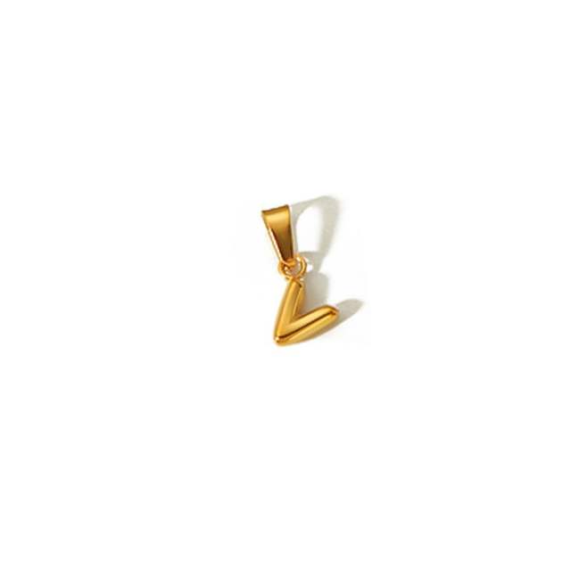18KG mini bubble letter stainless steel charm