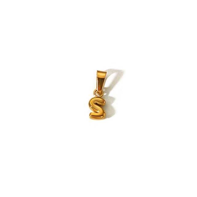 18KG mini bubble letter stainless steel charm