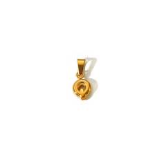 18KG mini bubble letter stainless steel charm