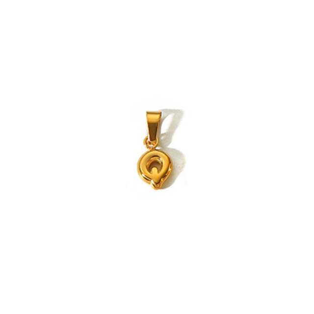18KG mini bubble letter stainless steel charm