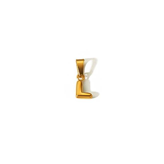18KG mini bubble letter stainless steel charm