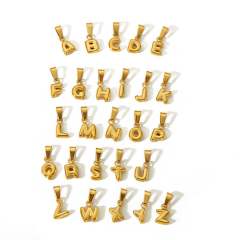 18KG mini bubble letter stainless steel charm