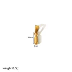 18KG mini bubble letter stainless steel charm