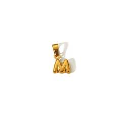 18KG mini bubble letter stainless steel charm