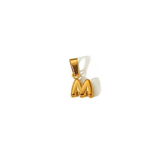 18KG mini bubble letter stainless steel charm