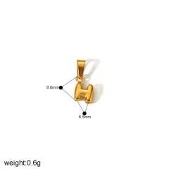 18KG mini bubble letter stainless steel charm
