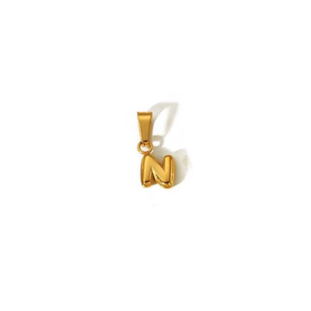 18KG mini bubble letter stainless steel charm