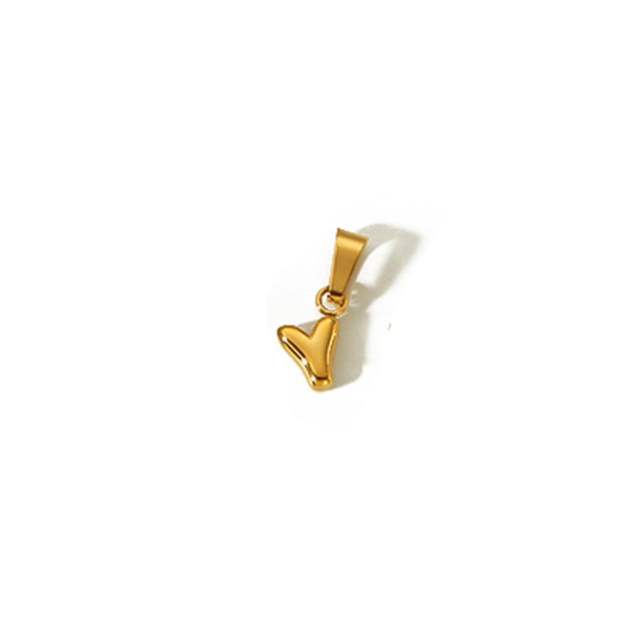 18KG mini bubble letter stainless steel charm