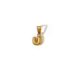 18KG mini bubble letter stainless steel charm