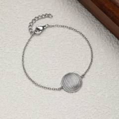 Elegant geometric heart stainless steel neckace earrings bracelet set