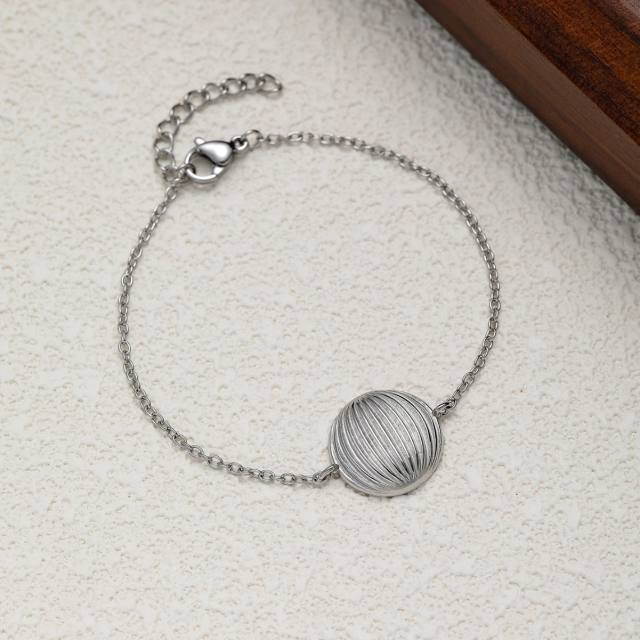Elegant geometric heart stainless steel neckace earrings bracelet set