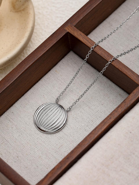 Elegant geometric heart stainless steel neckace earrings bracelet set