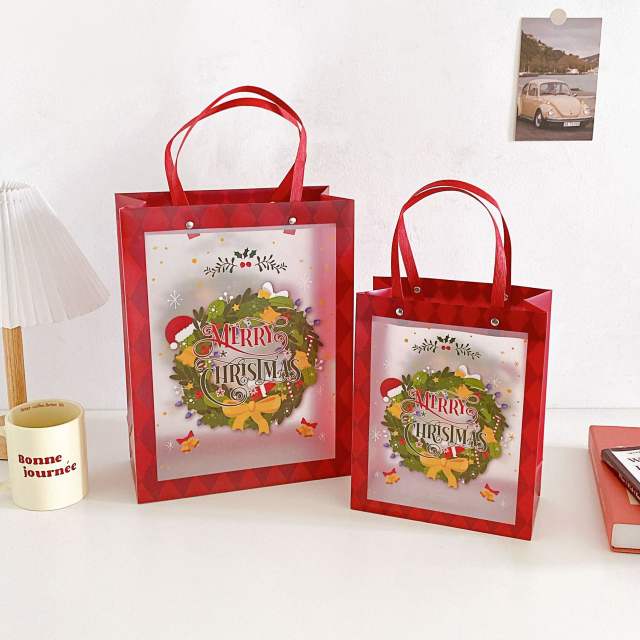 Christmas PP frosted design gift bag
