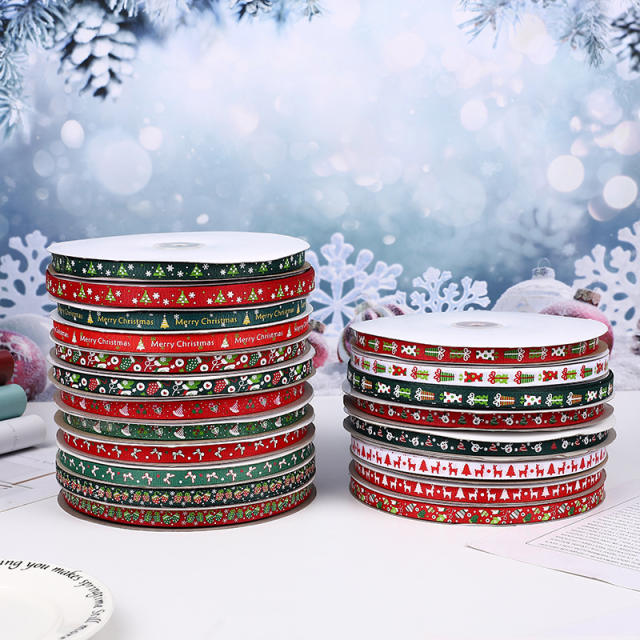 1cm 100 yards christmas ribbon gift packing strap