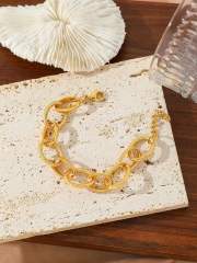 18KG chunky chain stainless steel bracelet set