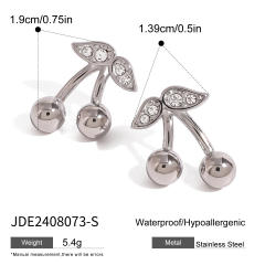 Cute diamond cherry sweet stainless steel necklace earrings set