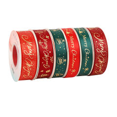 2.5cm 25 yards christmas gift packing ribbon
