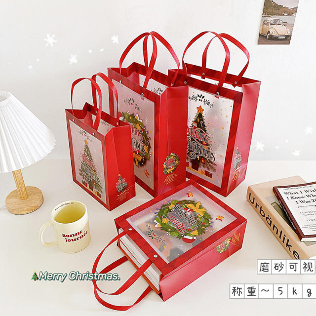 Christmas PP frosted design gift bag