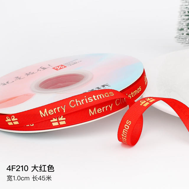 2.5cm 25 yards christmas gift packing ribbon