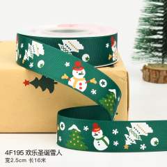 2.5cm 25 yards christmas gift packing ribbon